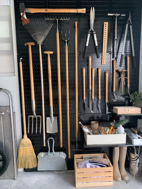 Beautiful Lawn and Garden Tool Pegboard Storage Organization