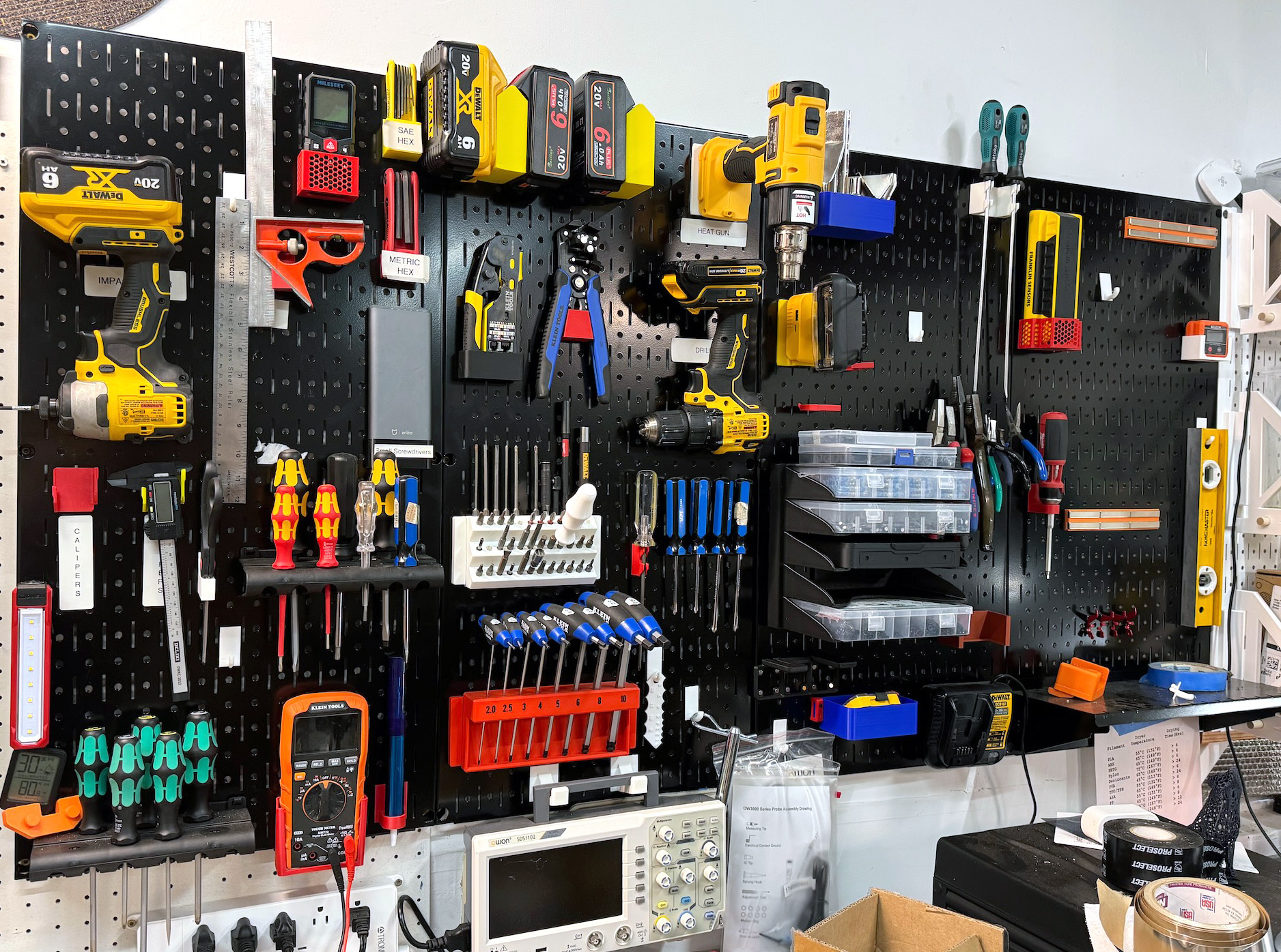Custom 3D Printed Pegboard Hook Attachment Peg Accessories