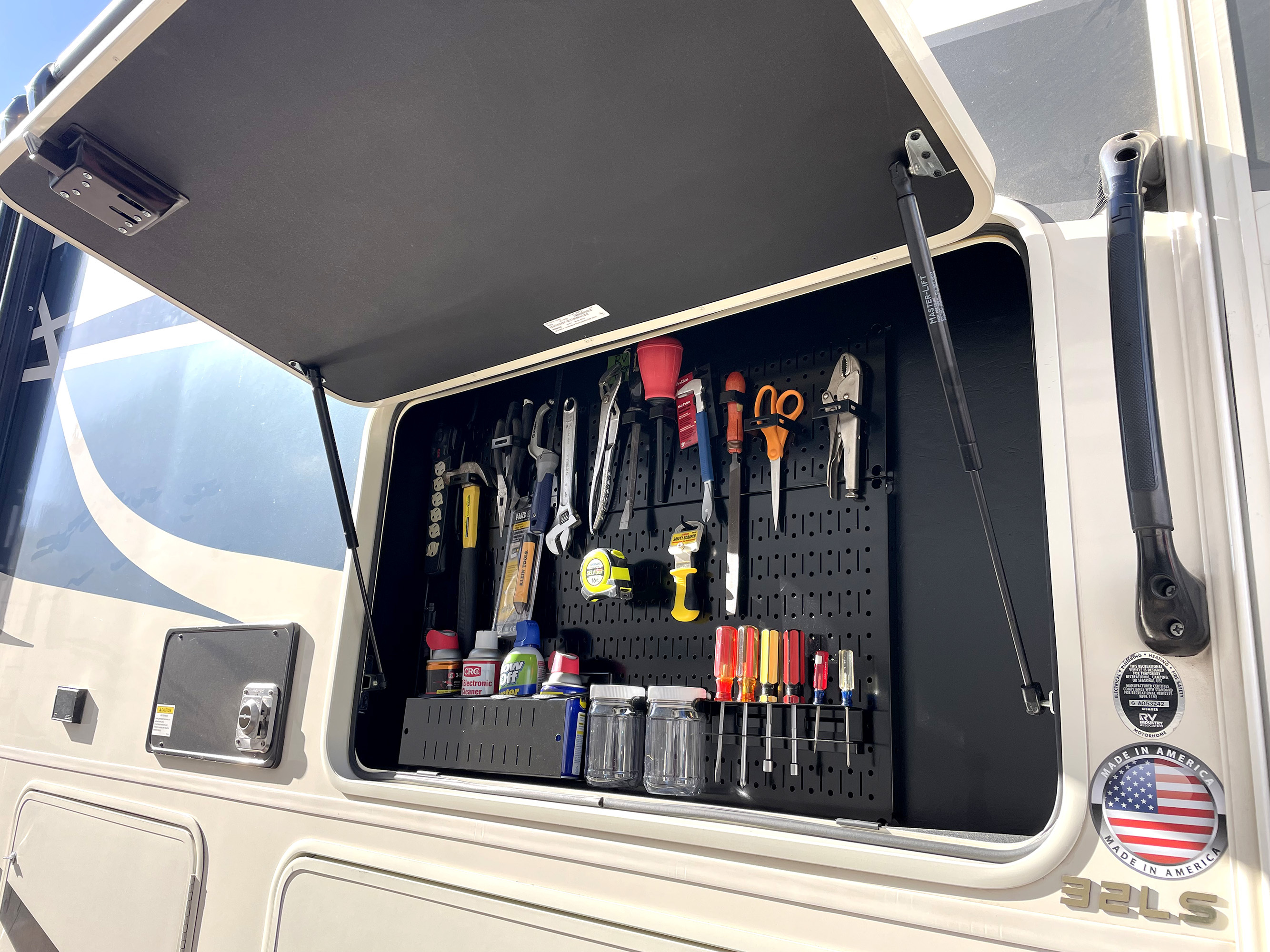 RV Storage Pegboard Recreational Vehicle